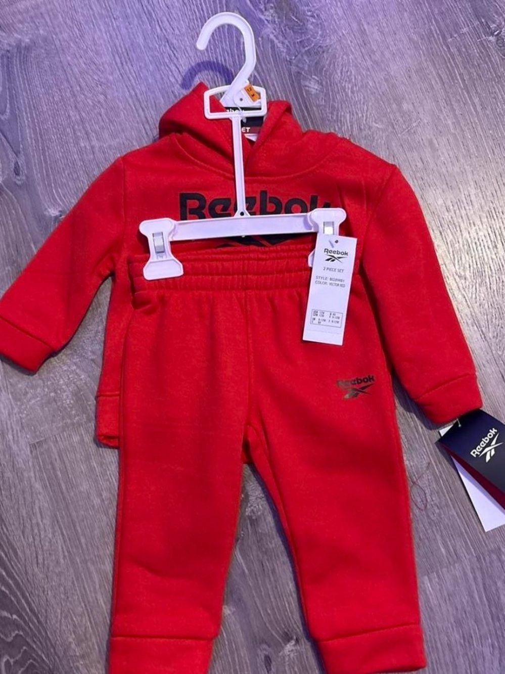 Reebok Red Hoodie & Jogger Set for Kids